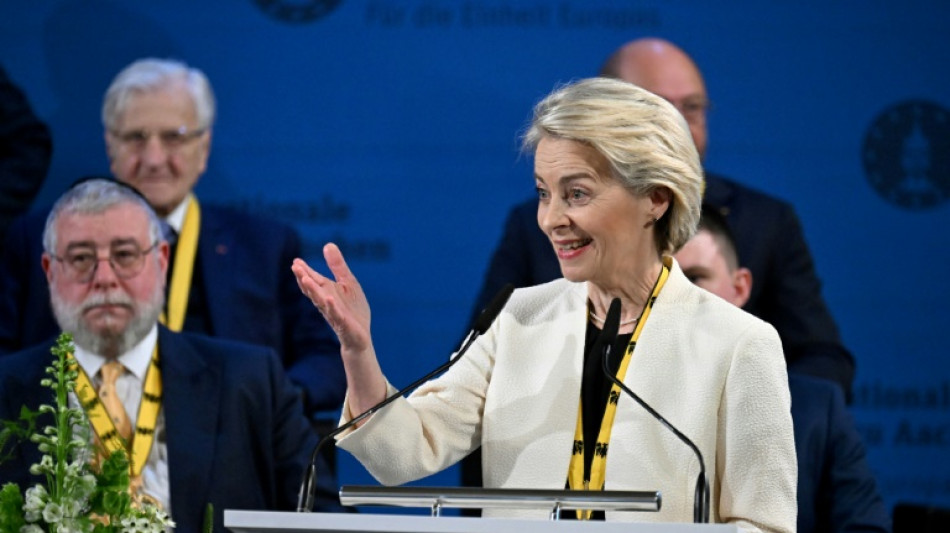 Von der Leyen ruft in Karlspreisrede zu Aufbau von "unabh&auml;ngigem Europa" auf