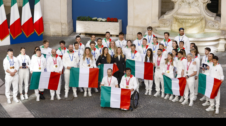 Azzurri Milano Cortina a P.Chigi: Goggia, Meloni ci ha esortato ad andare avanti