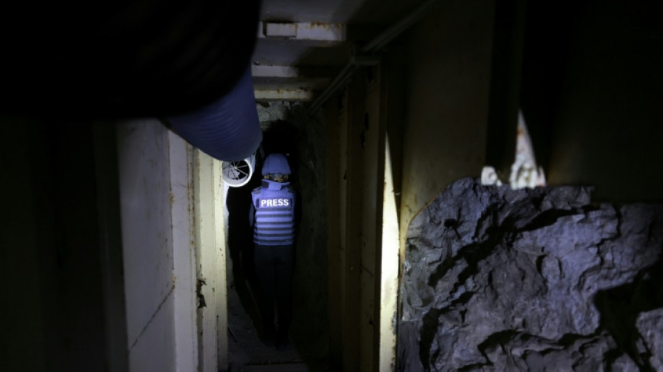 Liban: long d'une centaine de m&egrave;tres, un tunnel abandonn&eacute; par le Hezbollah pr&eacute;sent&eacute; &agrave; la presse