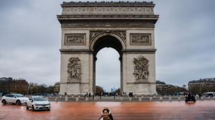 Greenpeace asperge de peinture la place de l'Étoile à Paris