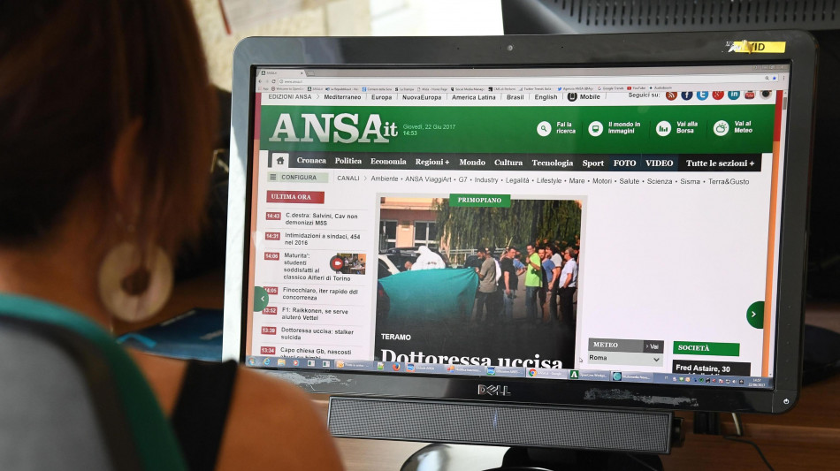Rapporto Reuters, per l'ottavo anno ANSA prima per affidabilità